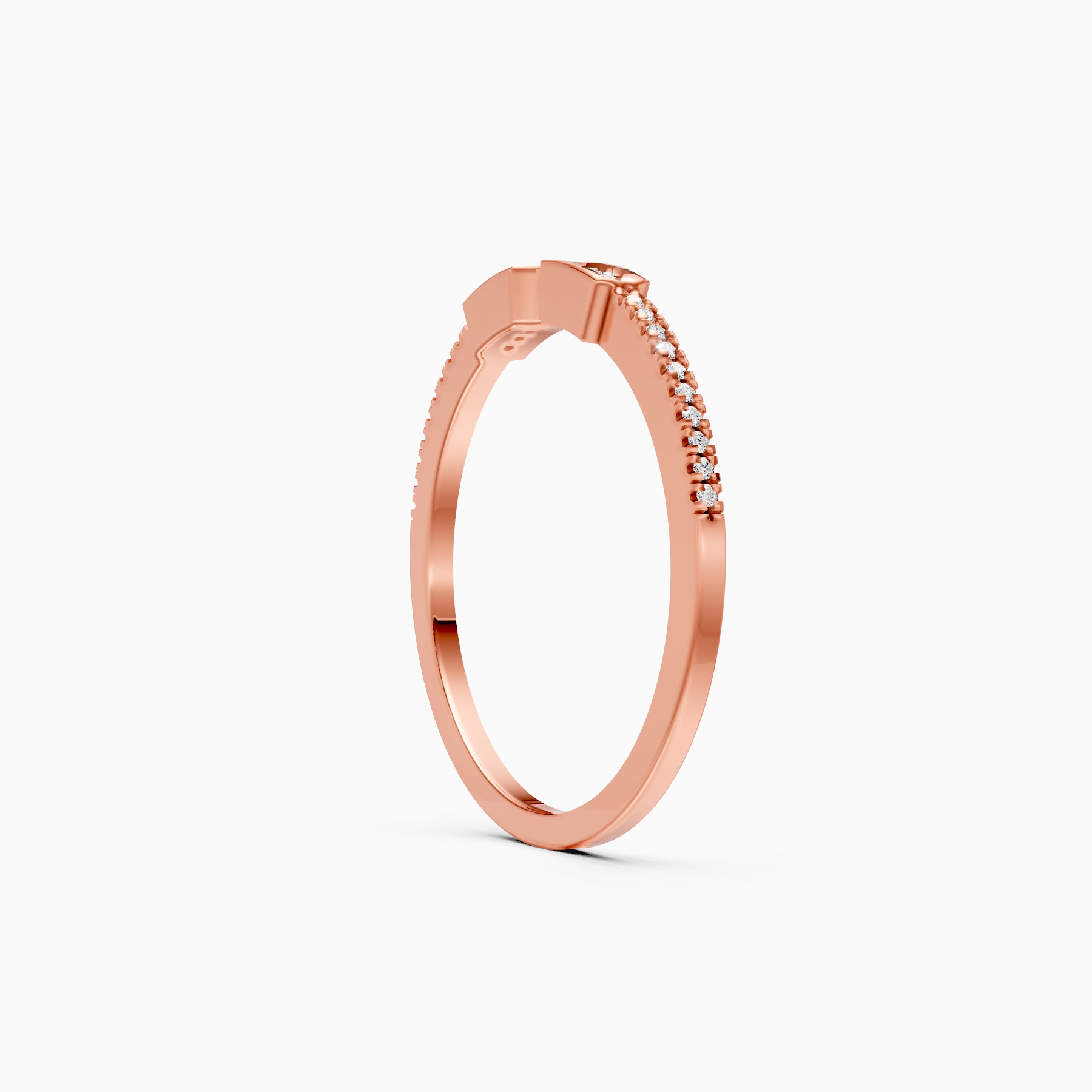 Minimalist Open-Top Lab Grown Diamond Ring